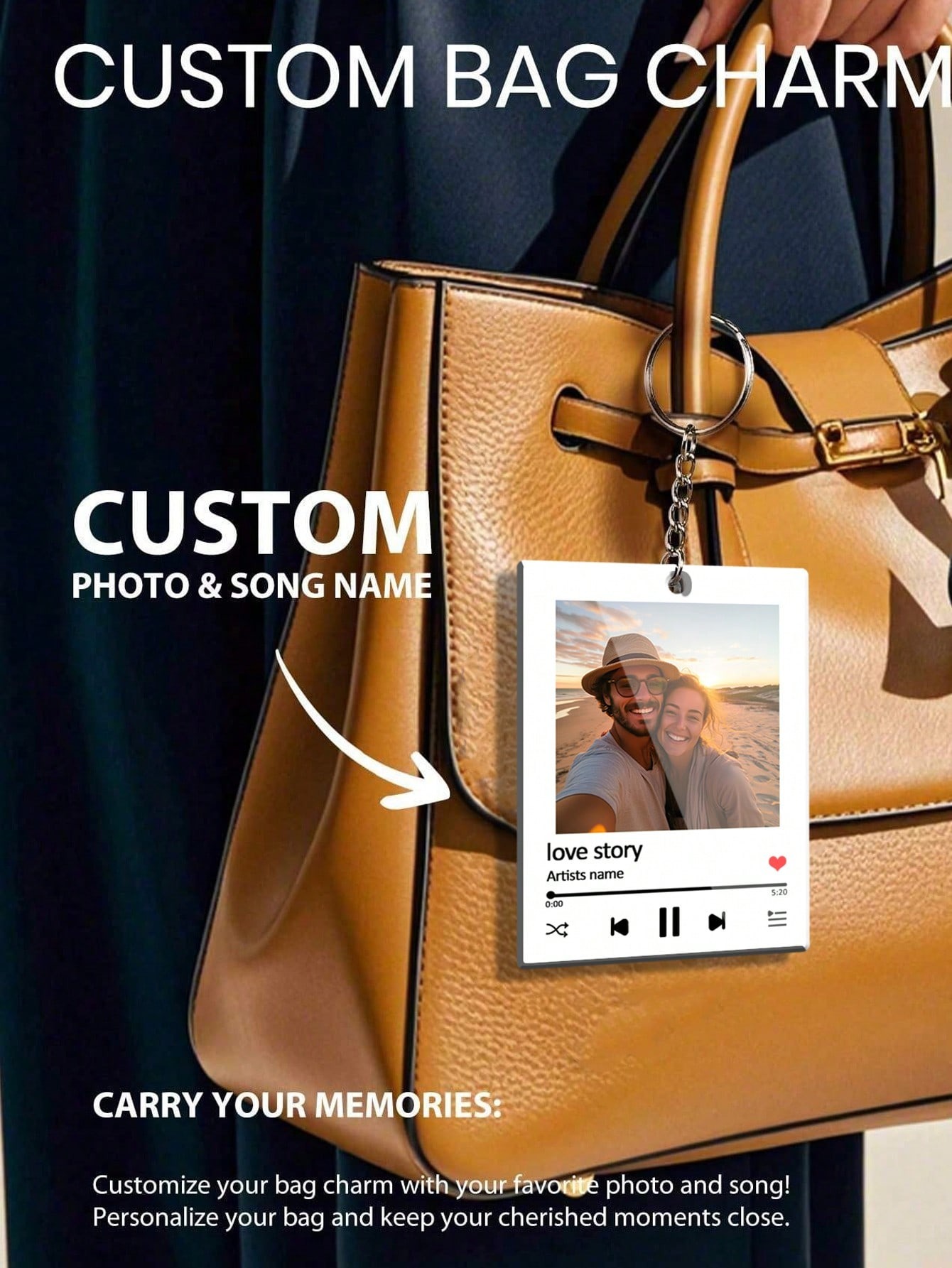 Custom Music Photo Acrylic Charm